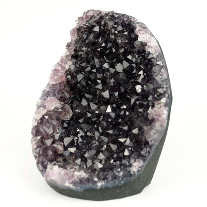 Amethyst Dark Purple Crystals Geode Natural Mineral Specimen  # B 4647