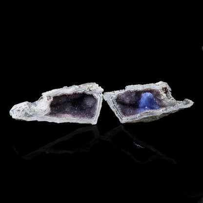 Amethyst Sparkling Crystals Geode in two Half's Natural Mineral Specimen # B 6364