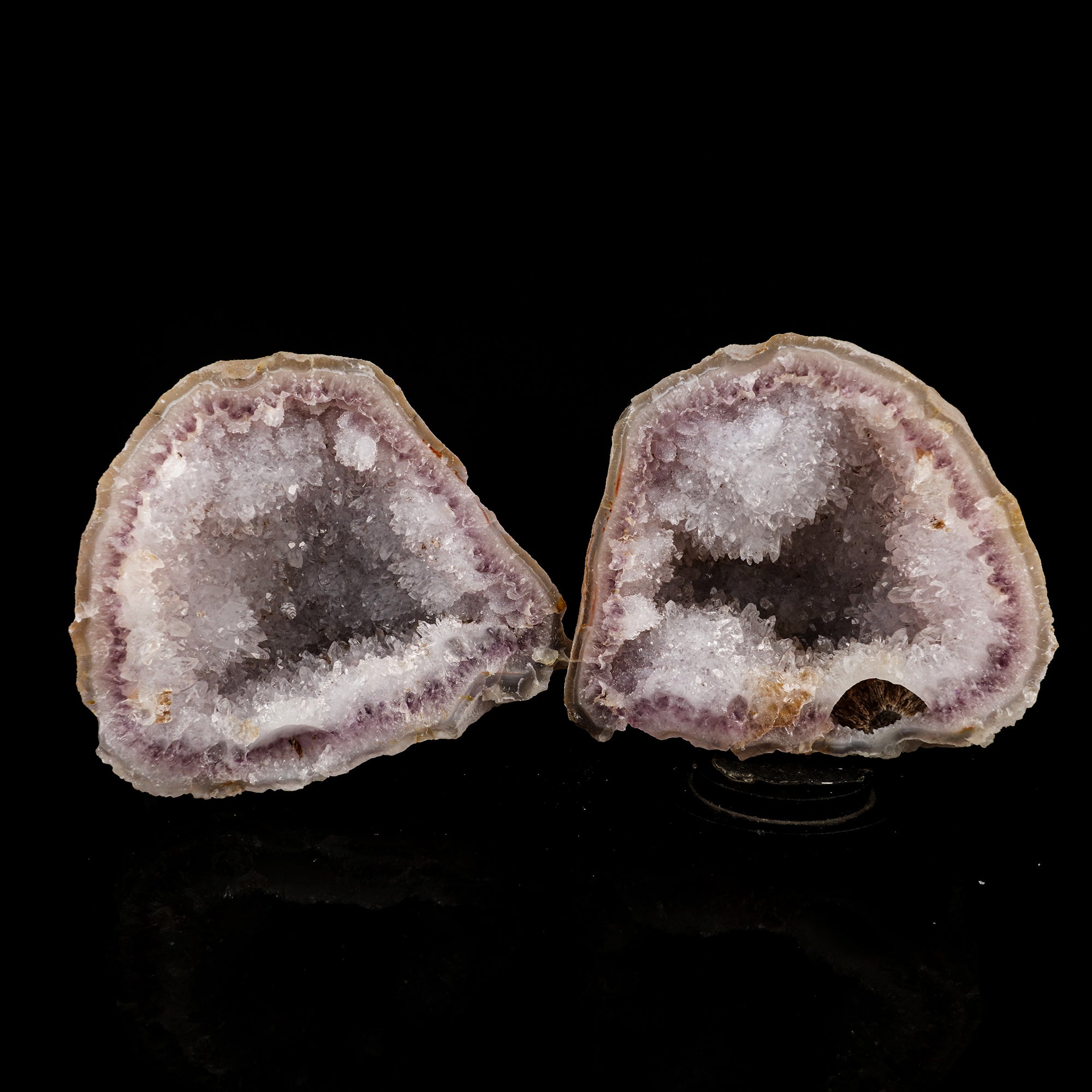 Amethyst Sparkling Crystals Geode in two Half's Natural Mineral Specimen # B 6373