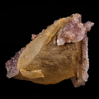 Amethyst Sparkling Crystals with Calcite Natural Mineral Specimen # B 5761