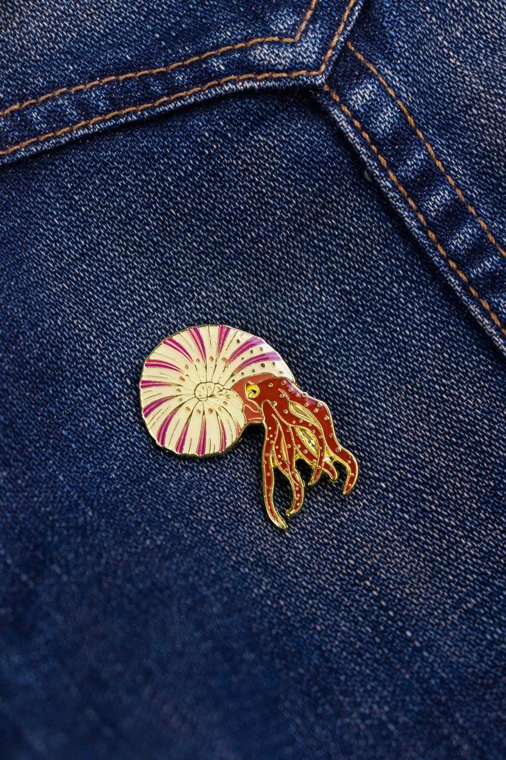 Ammonite Enamel Pin (Ammonoidea), Default Title at Stemcell Science Shop