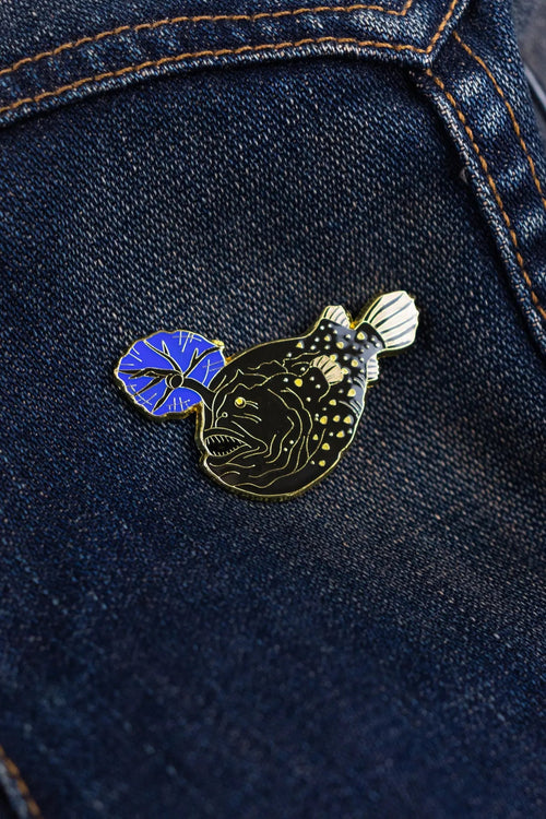 Atlantic Footballfish Enamel Pin (Himantolophus groenlandicus), Default Title at Stemcell Science Shop