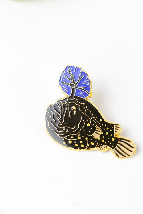 Atlantic Footballfish Enamel Pin (Himantolophus groenlandicus), Default Title at Stemcell Science Shop