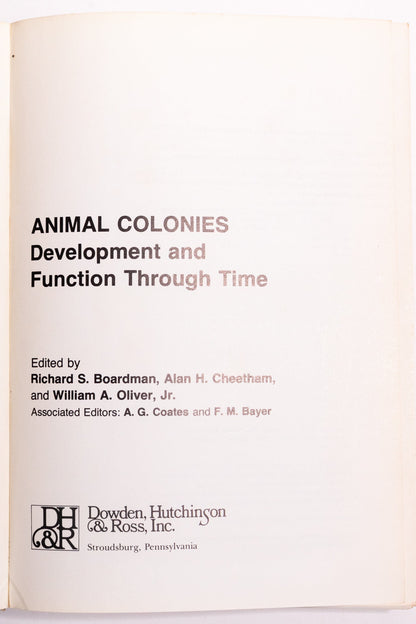 Animal Colonies: Development and Function Through Time - Books from Stemcell Science Shop