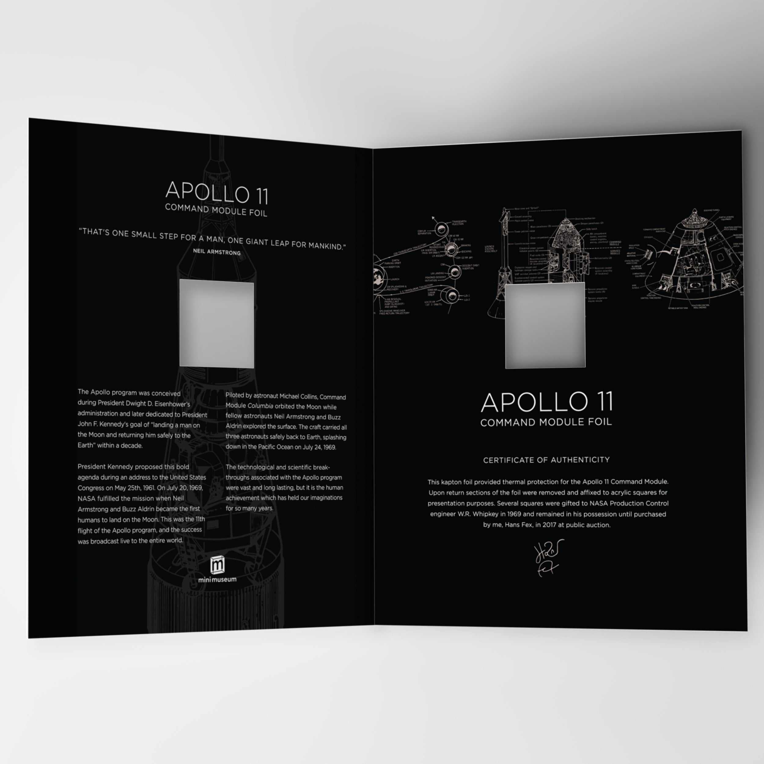 Apollo 11 Command Module Foil, Small (1mm x 1mm) at Stemcell Science Shop