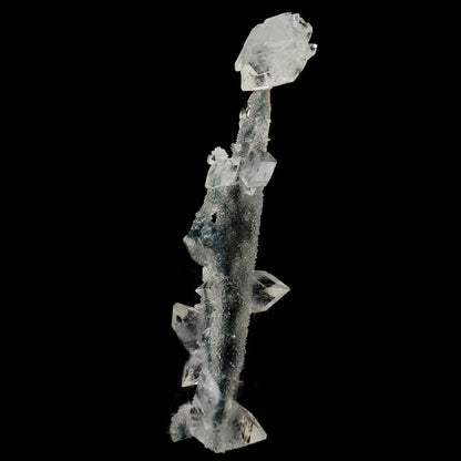 Apophyllite Crystals on Sparkling MM Quartz Stalactite Natural Mineral Specimen # B 6079