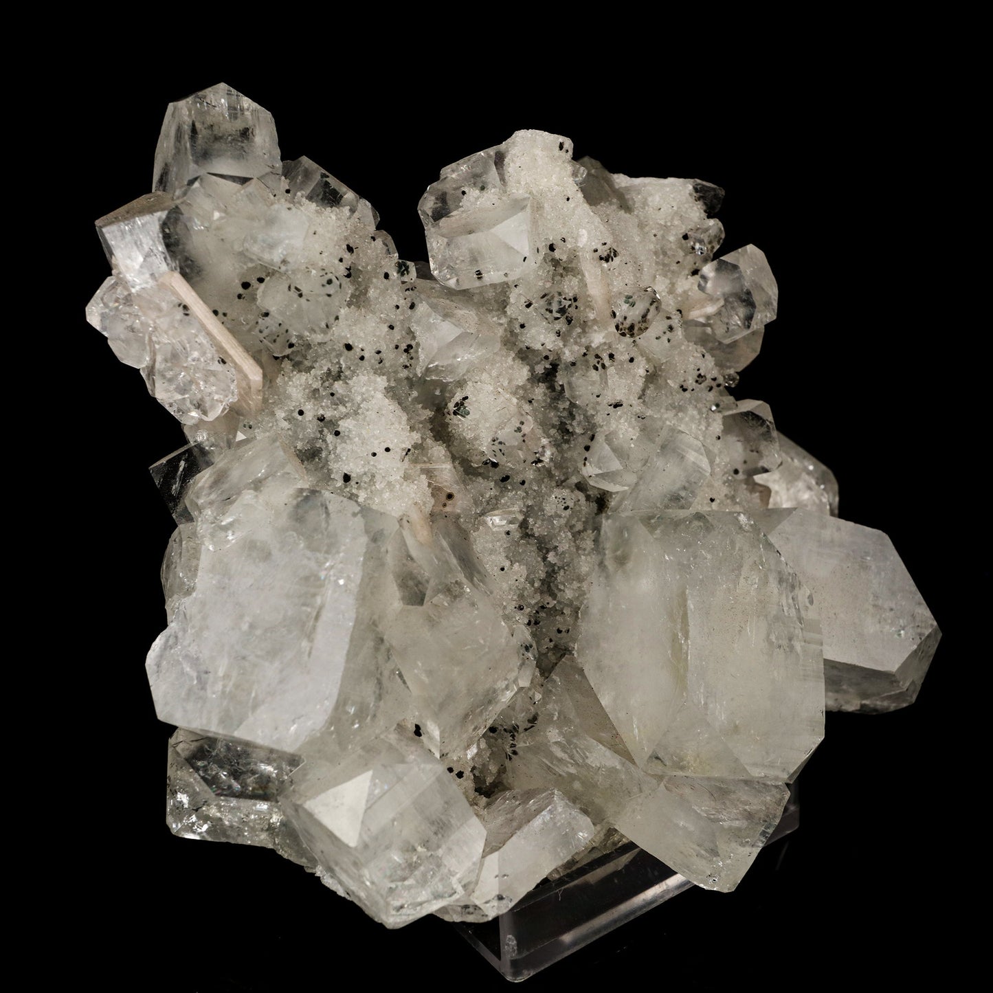 Apophyllite Cubes on Chalcedony Natural Mineral Specimen # B 5758