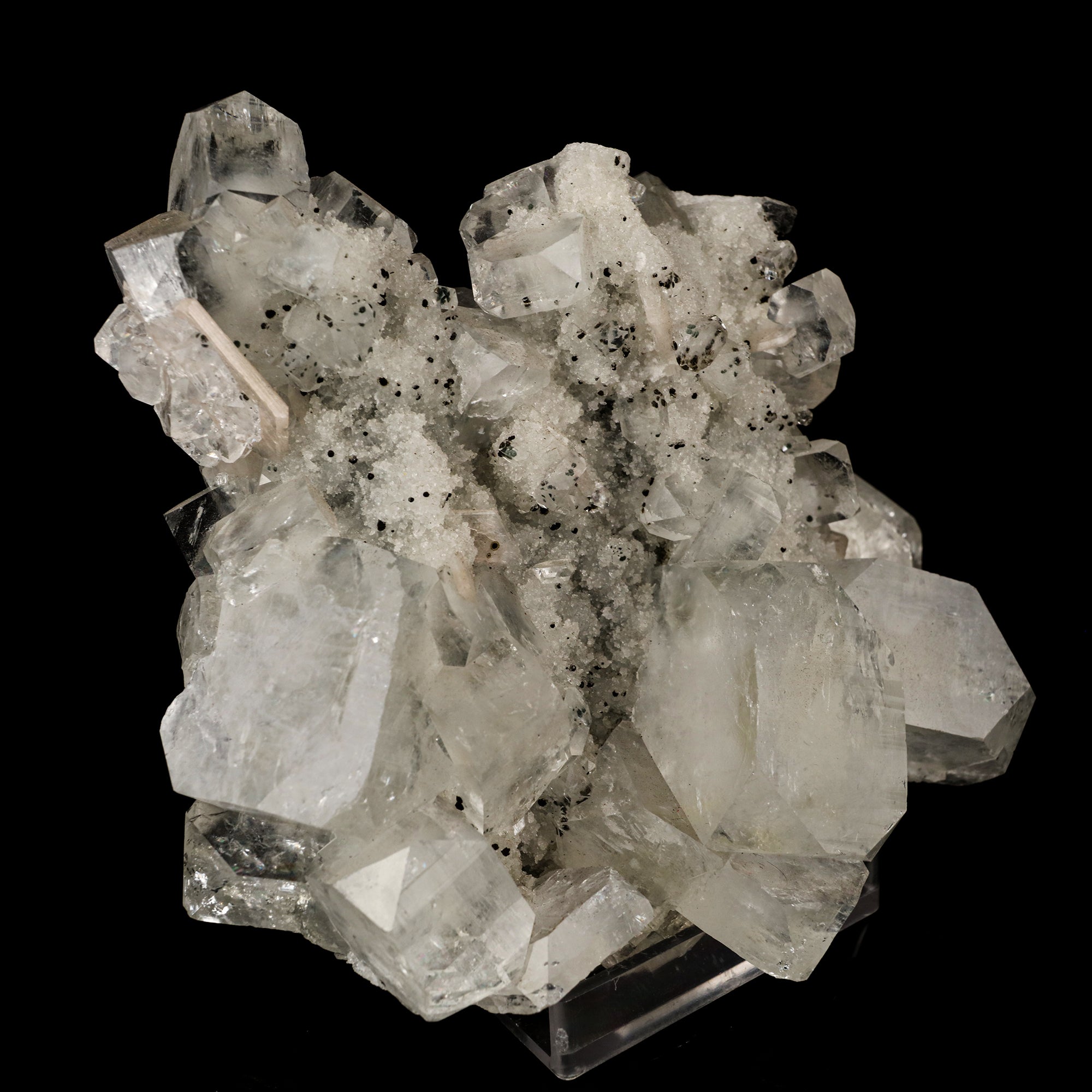 Apophyllite Cubes on Chalcedony Natural Mineral Specimen # B 5758