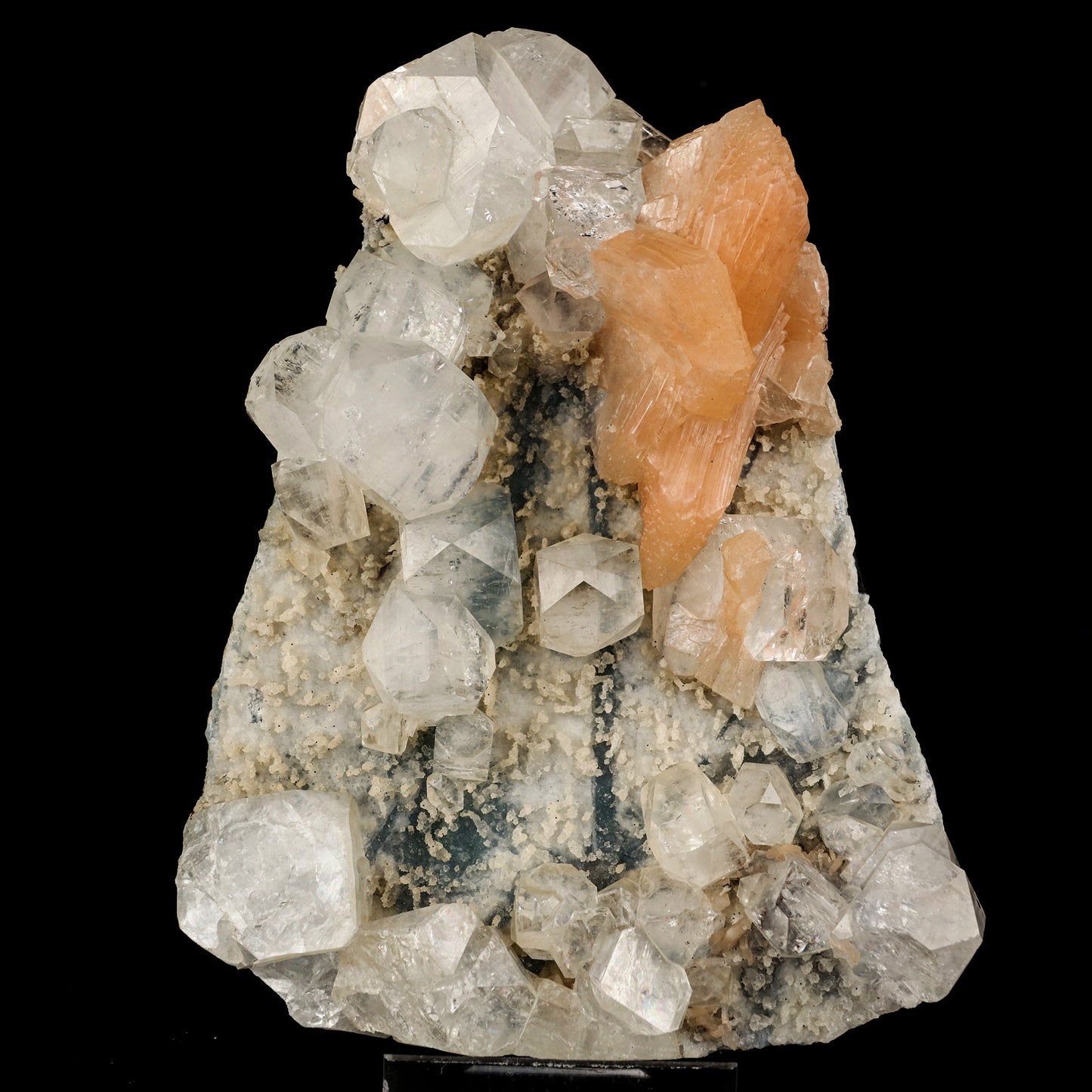 Apophyllite Cubes with Stilbite and Chalcedony Natural Mineral Specimen # B 5910