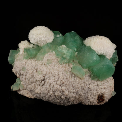 Apophyllite Green Cube with Mordenite Free Standing Natural Mineral Specimen # B 5979