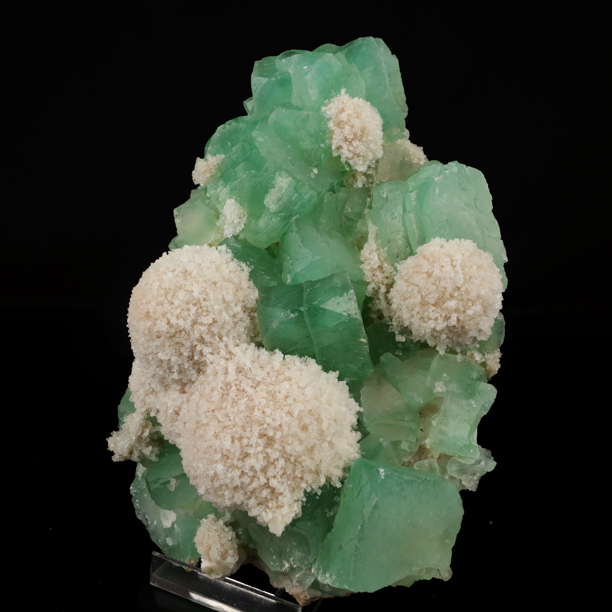 Apophyllite Green Cube with Mordenite Natural Mineral Specimen # B 5968