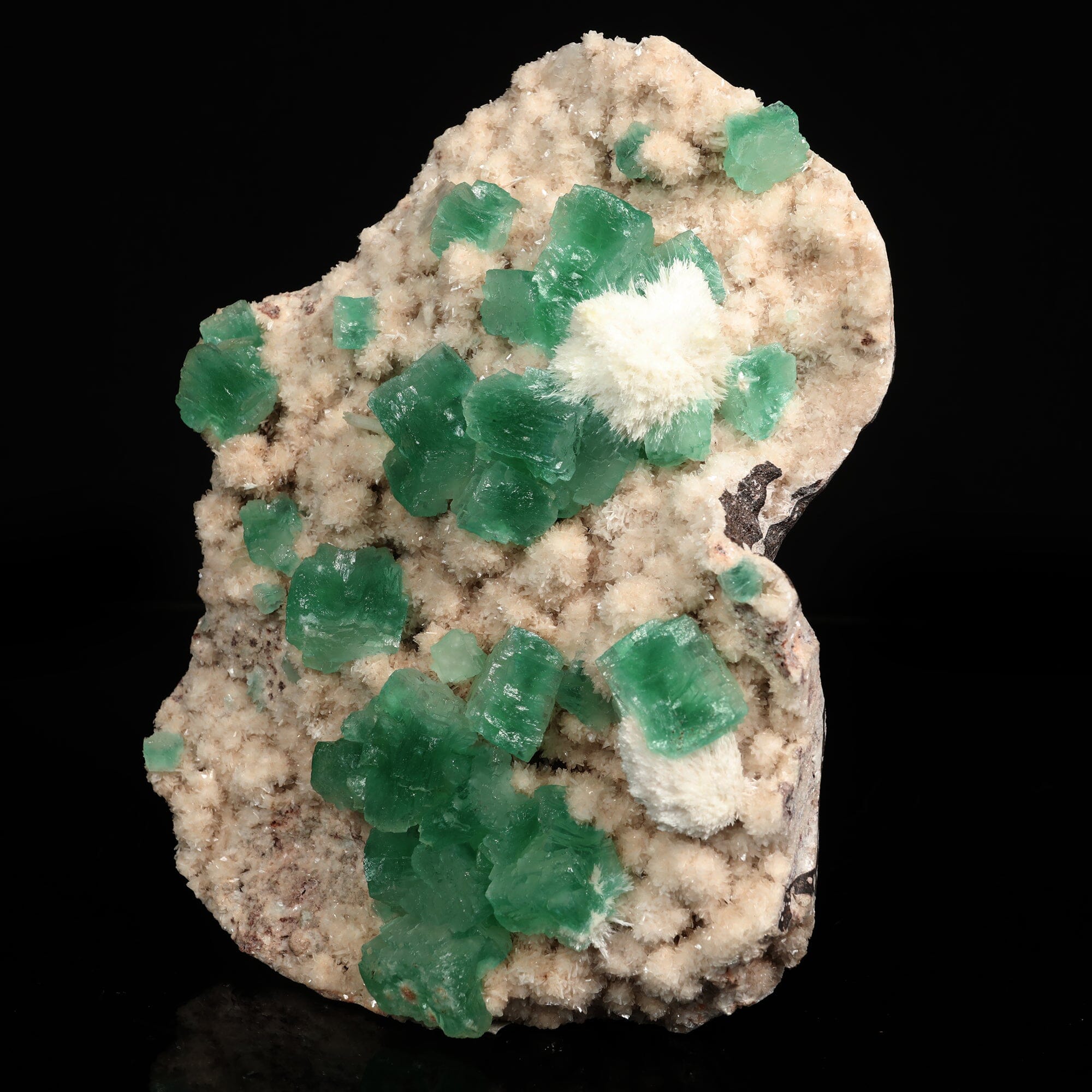 Apophyllite green with Mordenite Free Standing Natural Mineral Specimen # B 6789