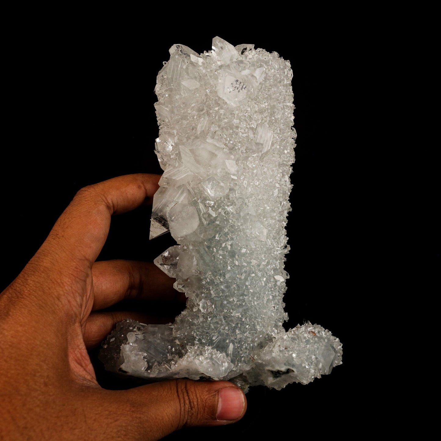 Apophyllite with Coated Calcite Natural Mineral Specimen # B 6618