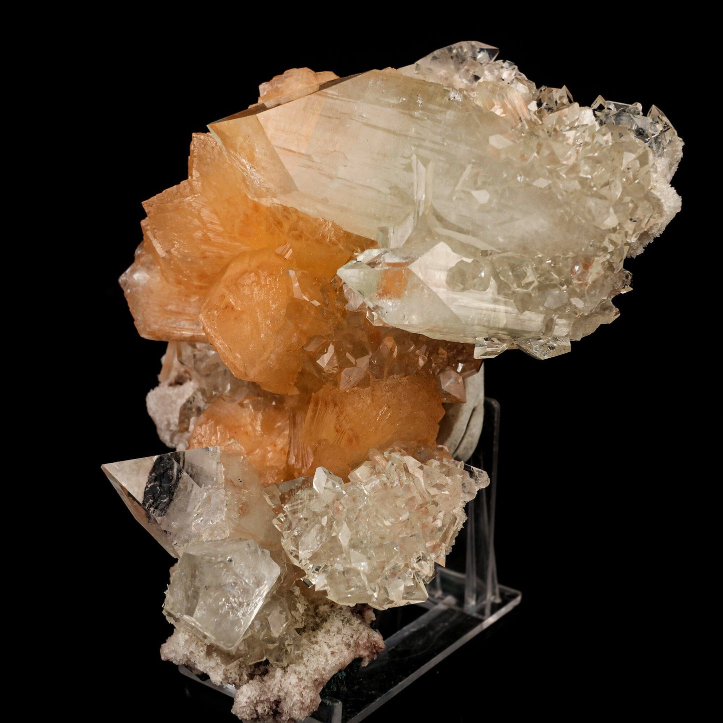 Apophyllite with Stilbite Natural Mineral Specimen # B 6427
