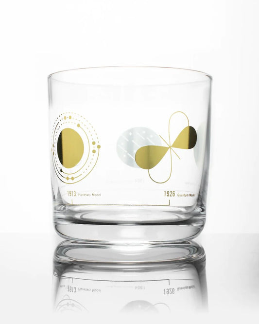 Atomic Models Lowball Glass: Gold Drinkware Stemcell Science Shop