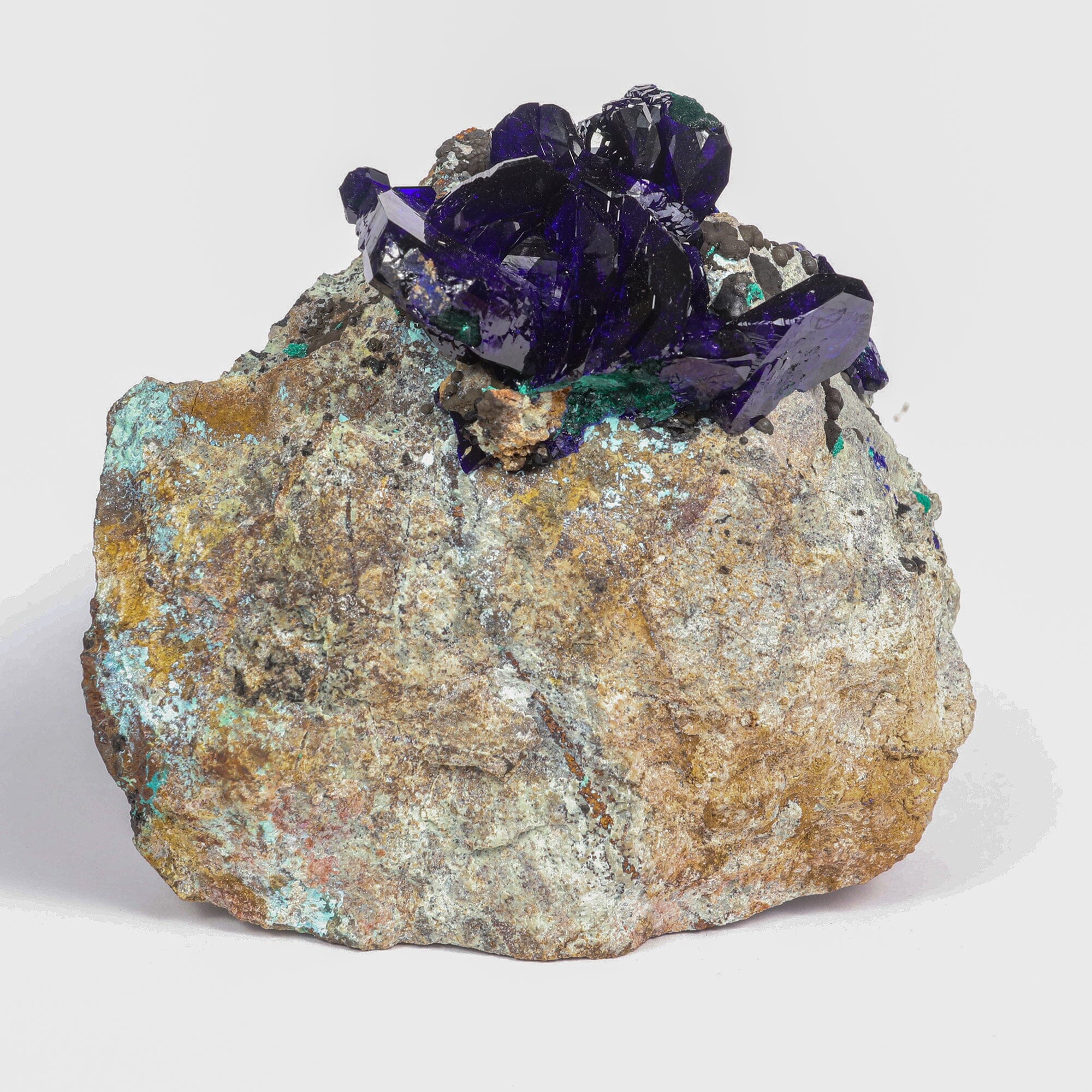 Azurite-malachite Natural Mineral Specimen # B 6792