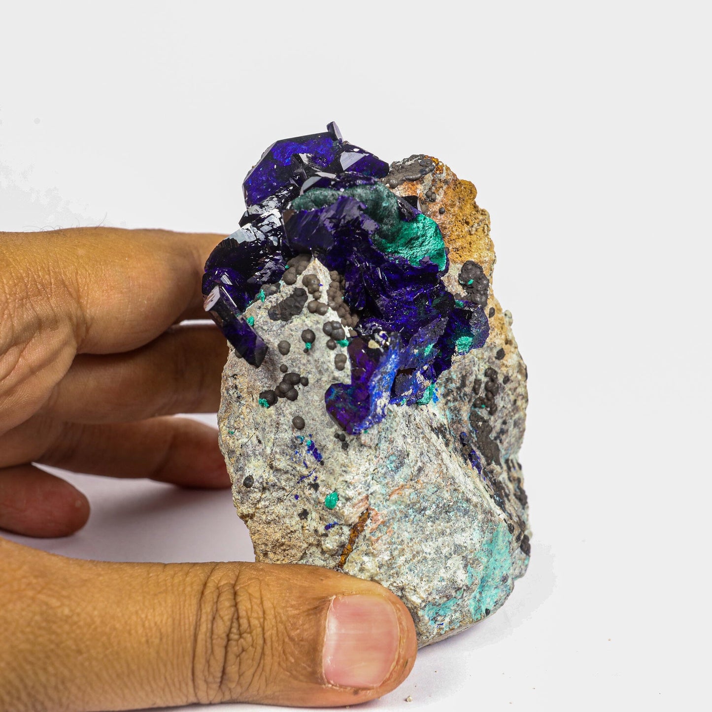 Azurite-malachite Natural Mineral Specimen # B 6792