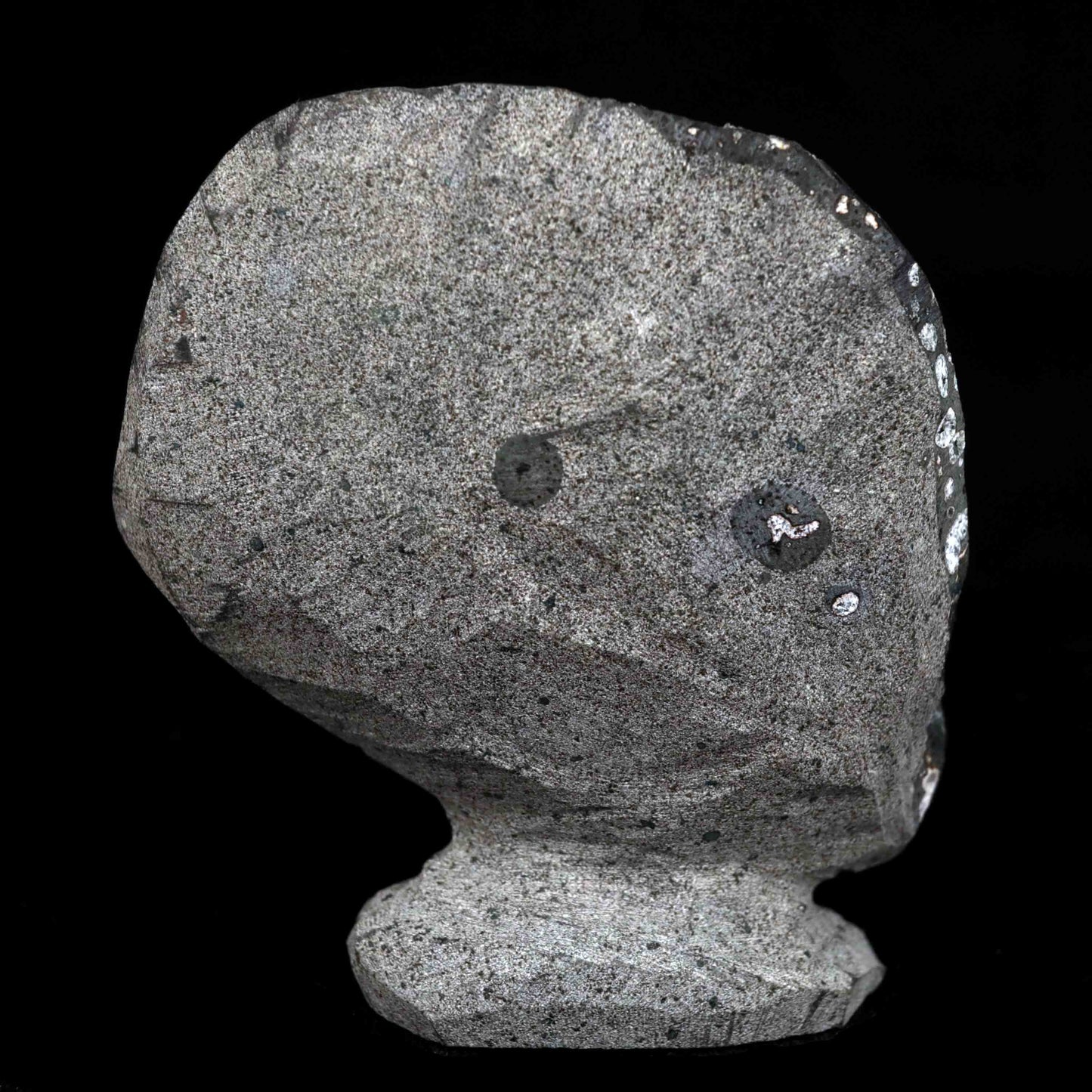 Black Sparkling Chalcedony Geode Natural Mineral Specimen  # B 4629