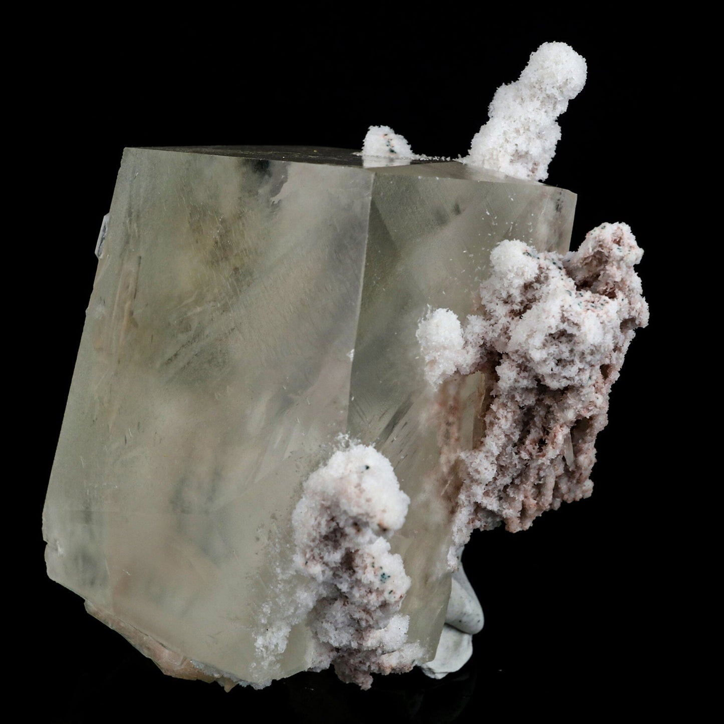 Calcite Cube with Chalcedony Corals Natural Mineral Specimen # B 6481