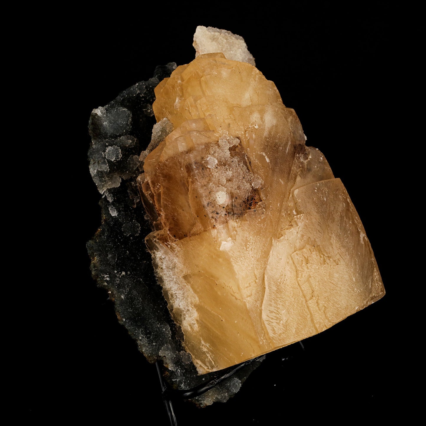 Calcite Cube with Chalcedony Natural Mineral Specimen # B 6317