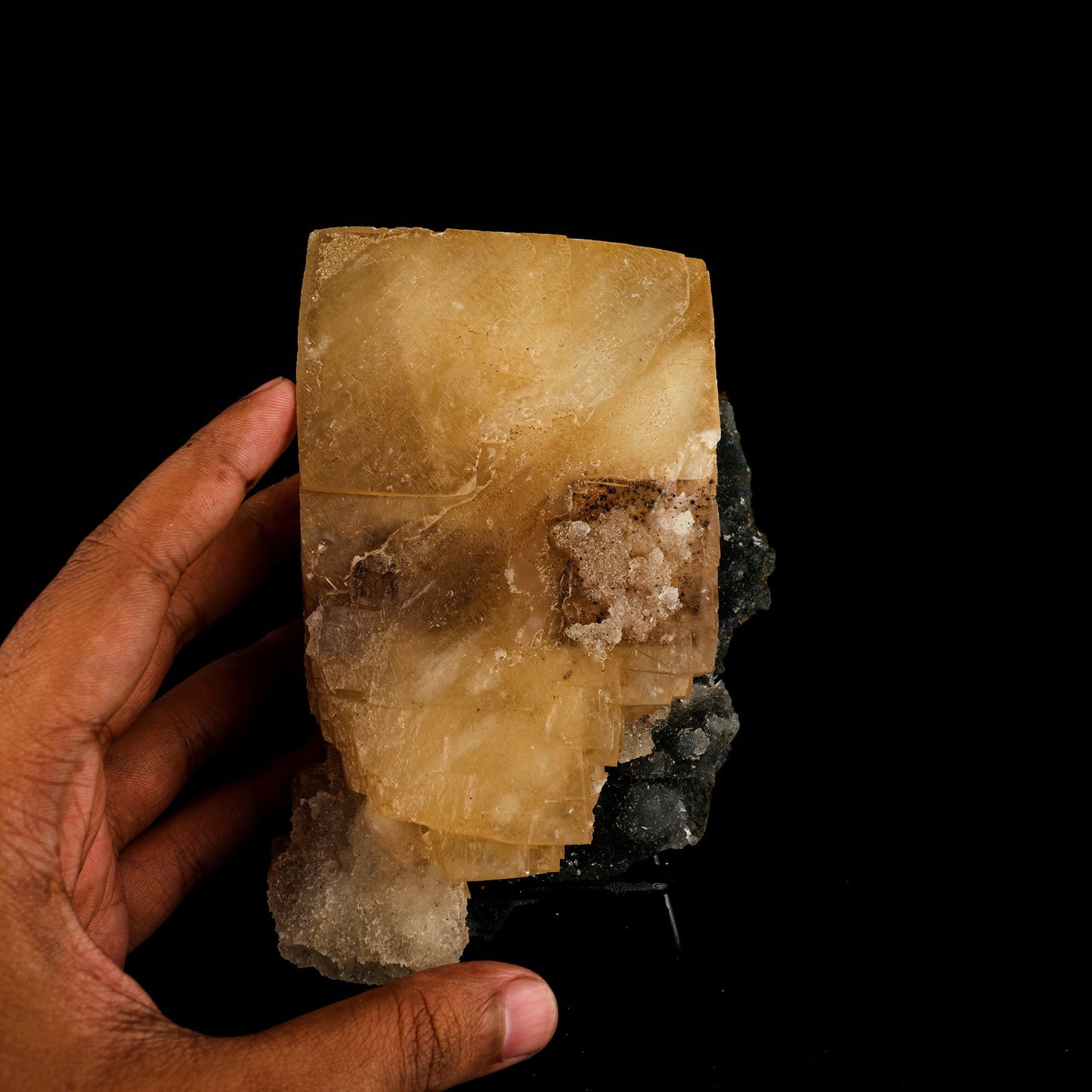Calcite Cube with Chalcedony Natural Mineral Specimen # B 6317