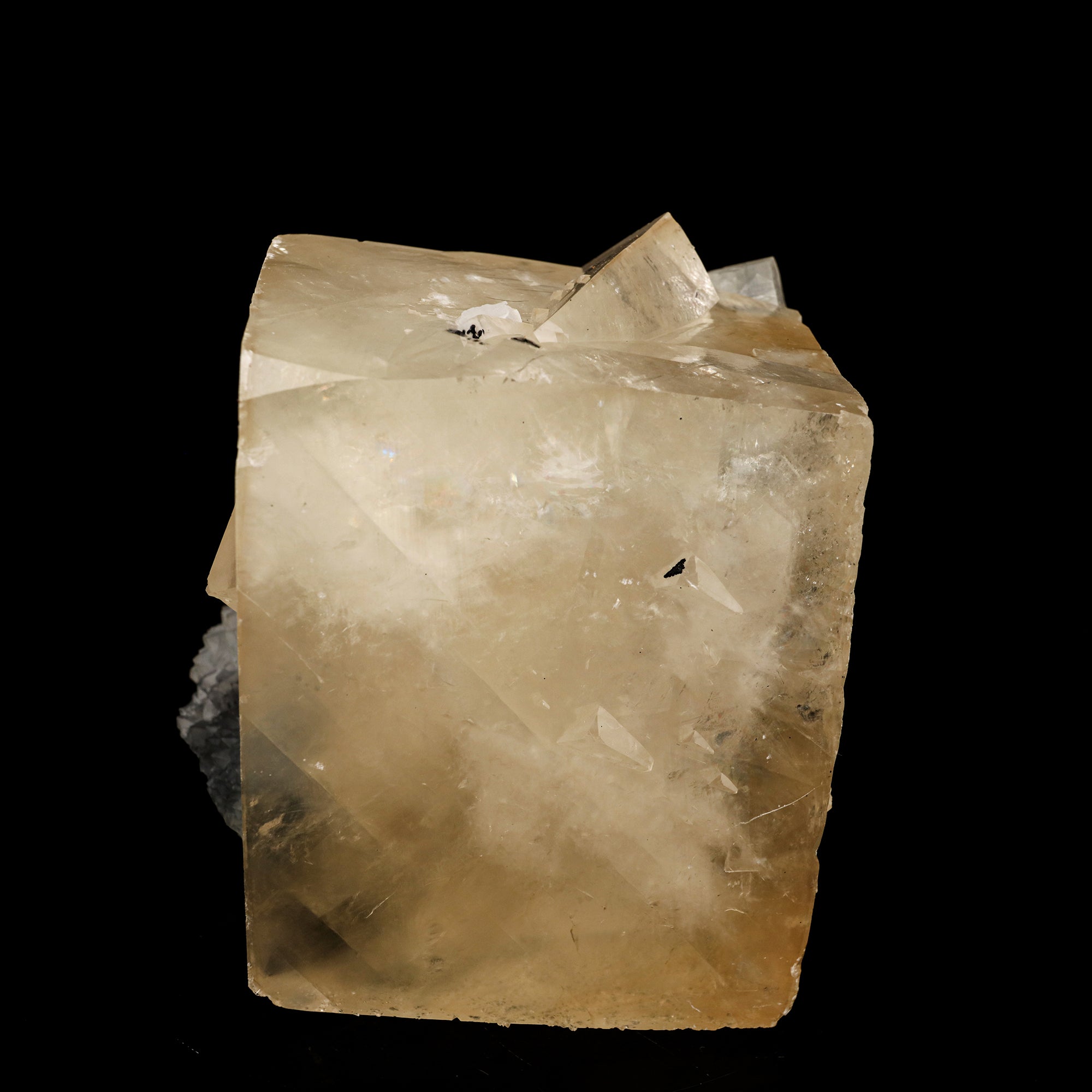 Calcite Cube with MM Quartz Natural Mineral Specimen # B 6237