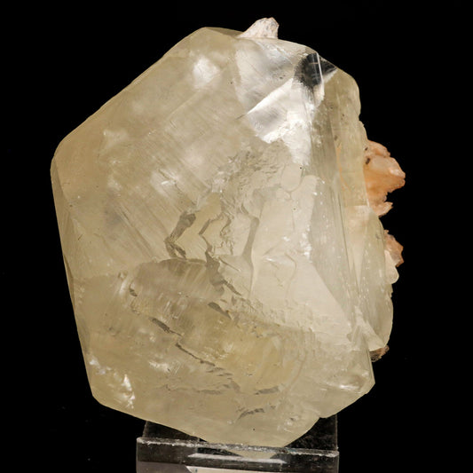 Calcite Cube with Stilbite Natural Mineral Specimen # B 6545