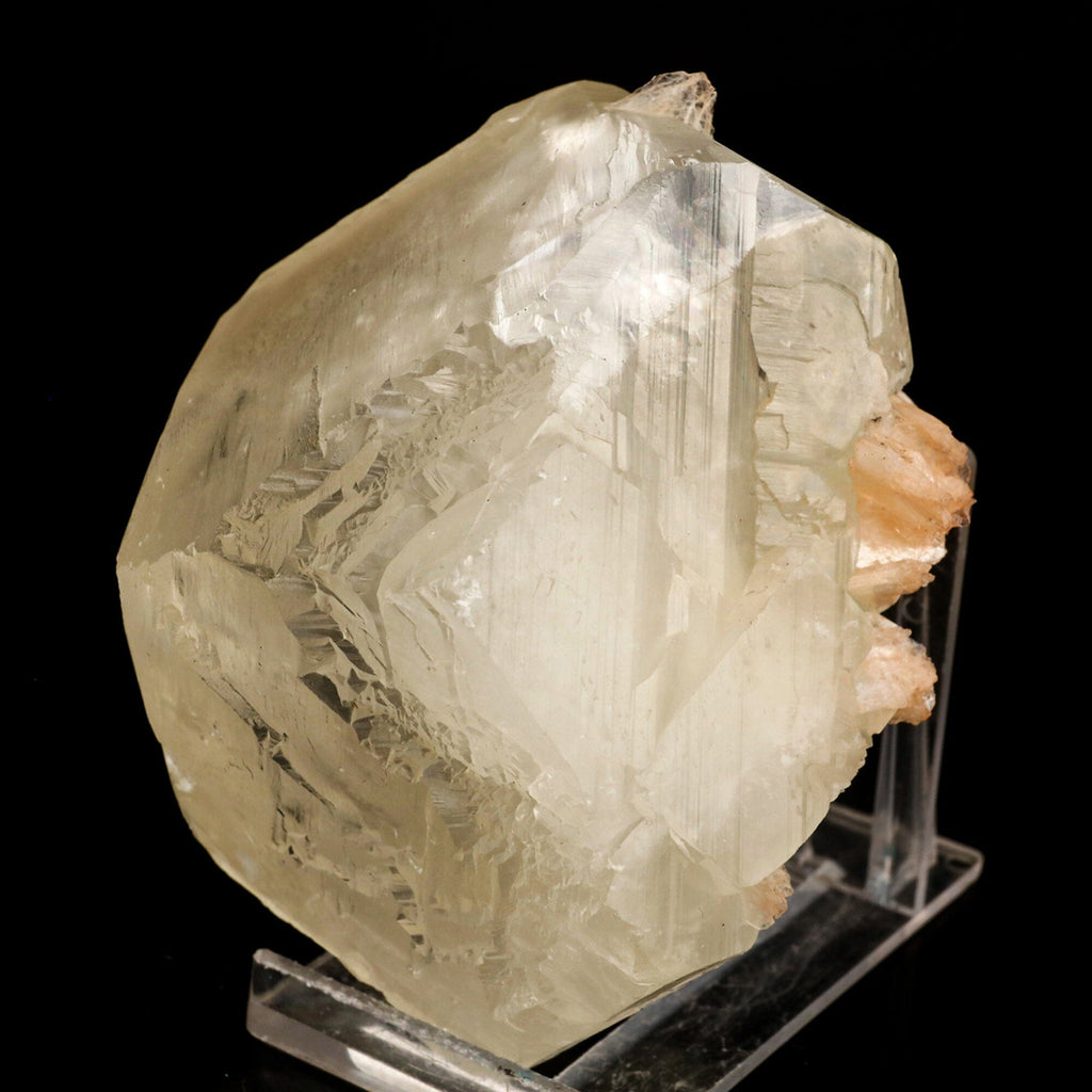 Calcite Cube with Stilbite Natural Mineral Specimen # B 6545