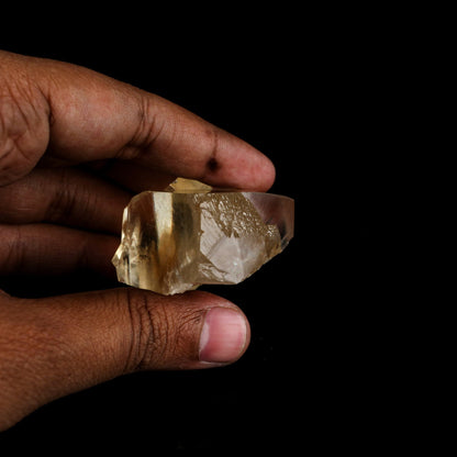 Calcite Terminated Golden Color Natural Mineral Specimen # B 6484