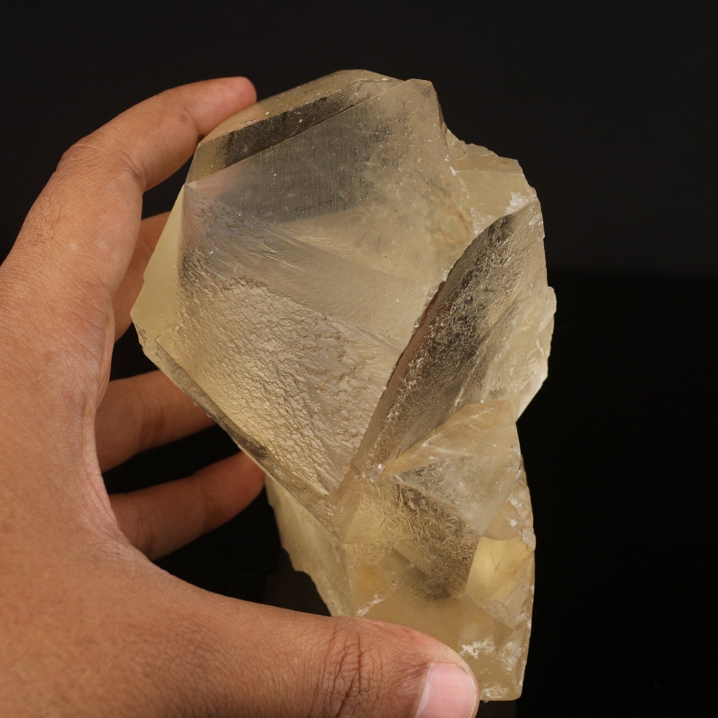 Calcite Golden Color Natural Mineral Specimen # B 6573