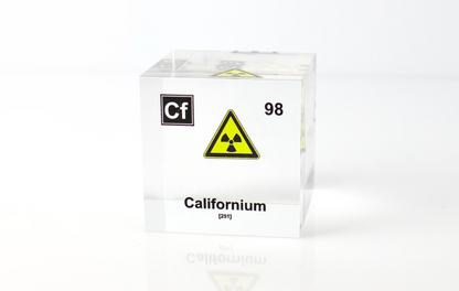 Californium Element Cube - 2" Acrylic Display - Atomic Number 98