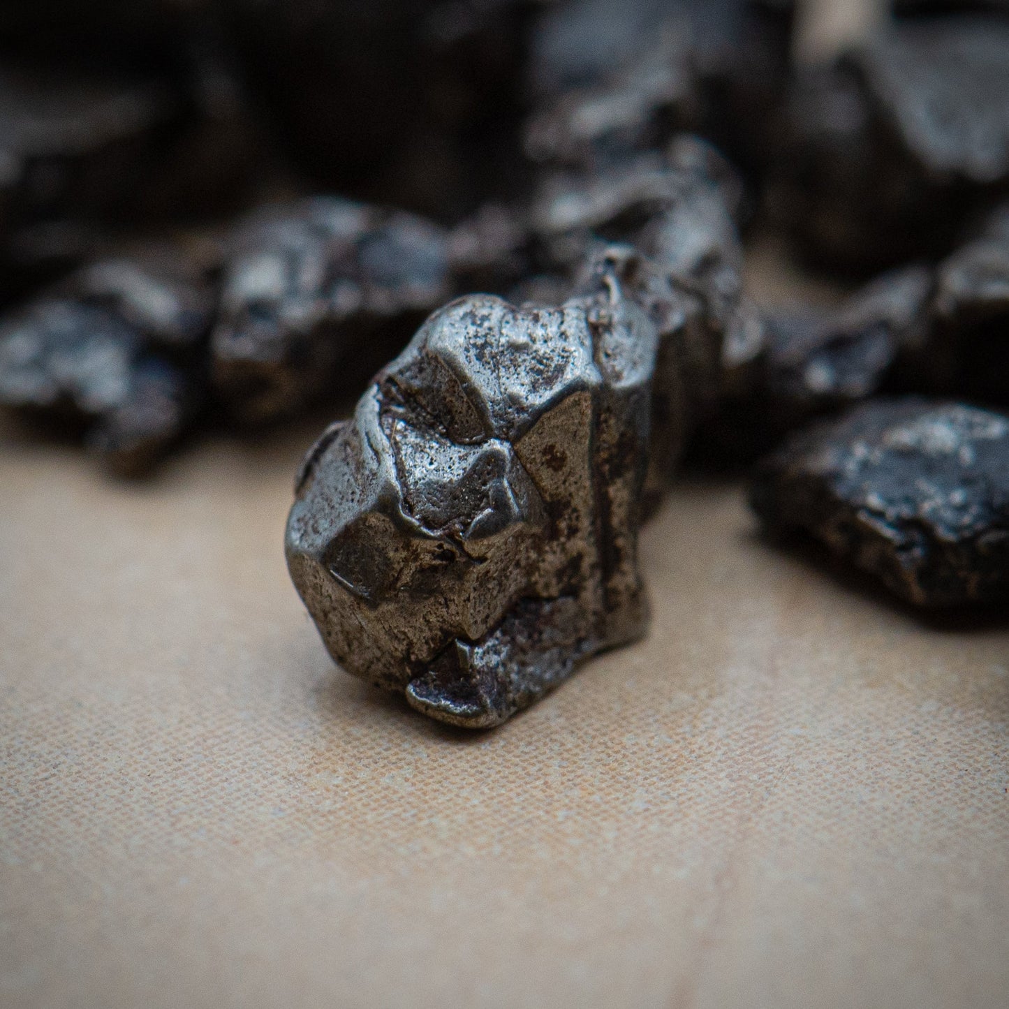 Campo del Cielo Meteorite - Riker Glass Display Case