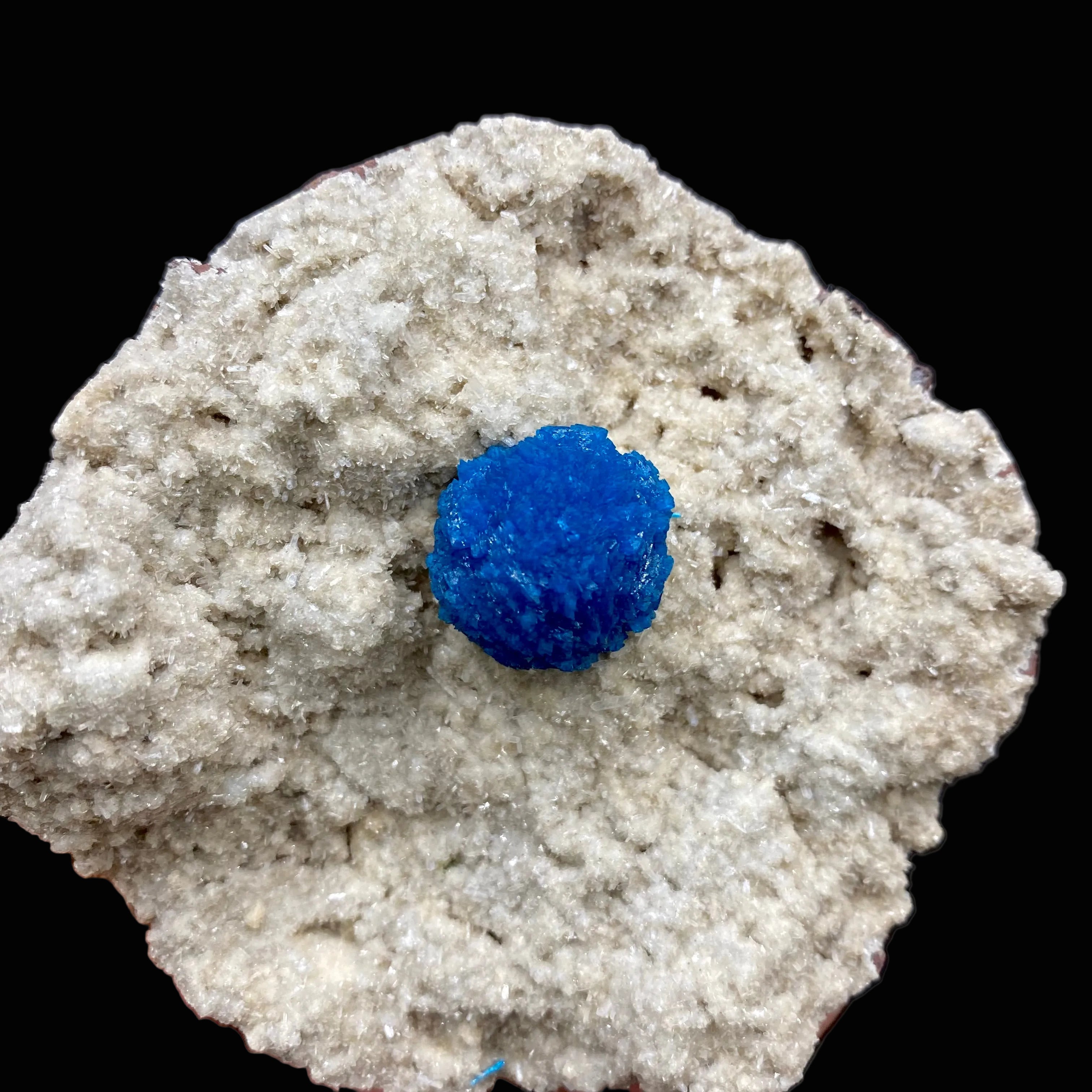 Cavansite Deep Blue on Heulandite Matrix Natural Mineral Specimen # DK183