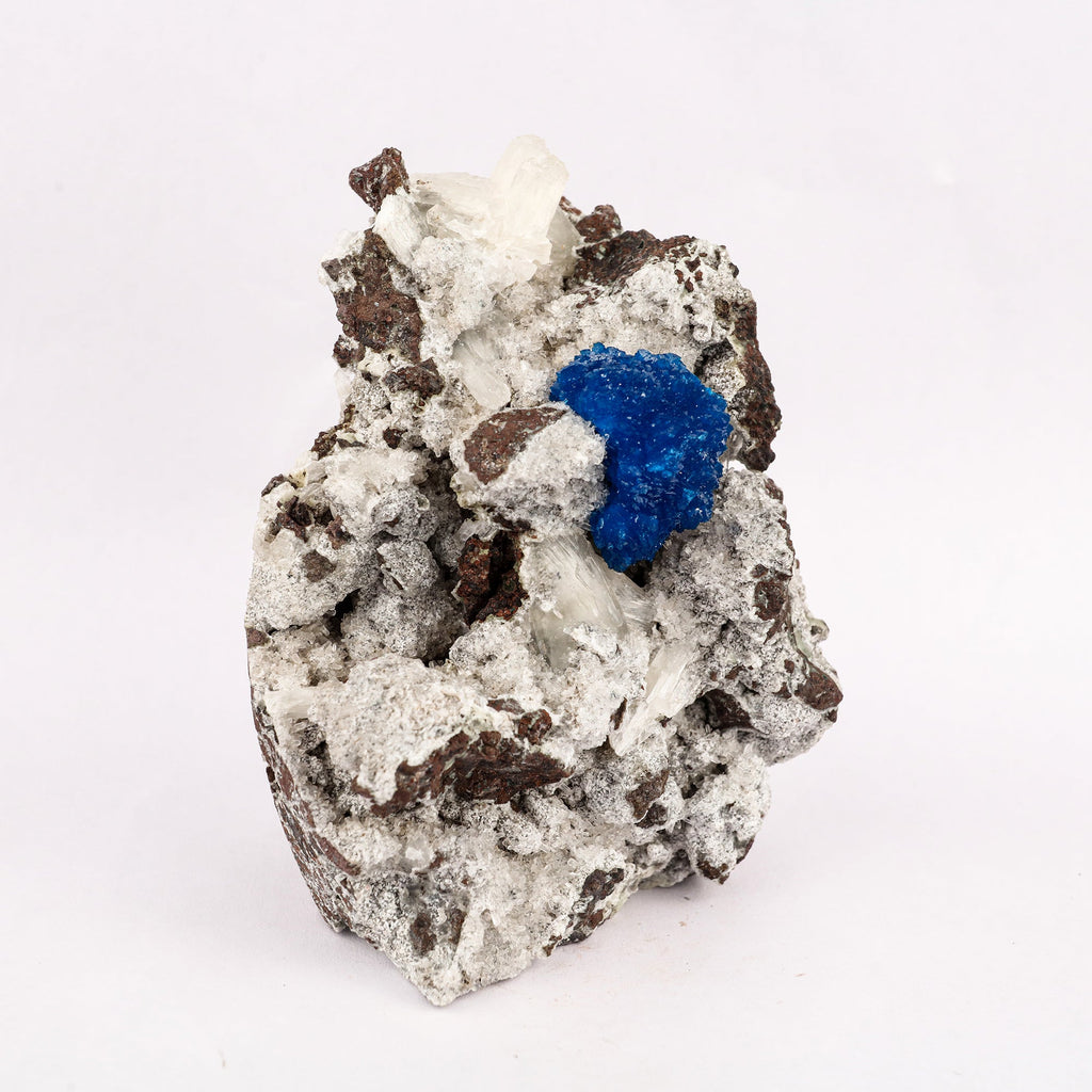 Cavansite on Heulandite (Rare Find) Free Standing Natural Mineral Specimen # B 6304