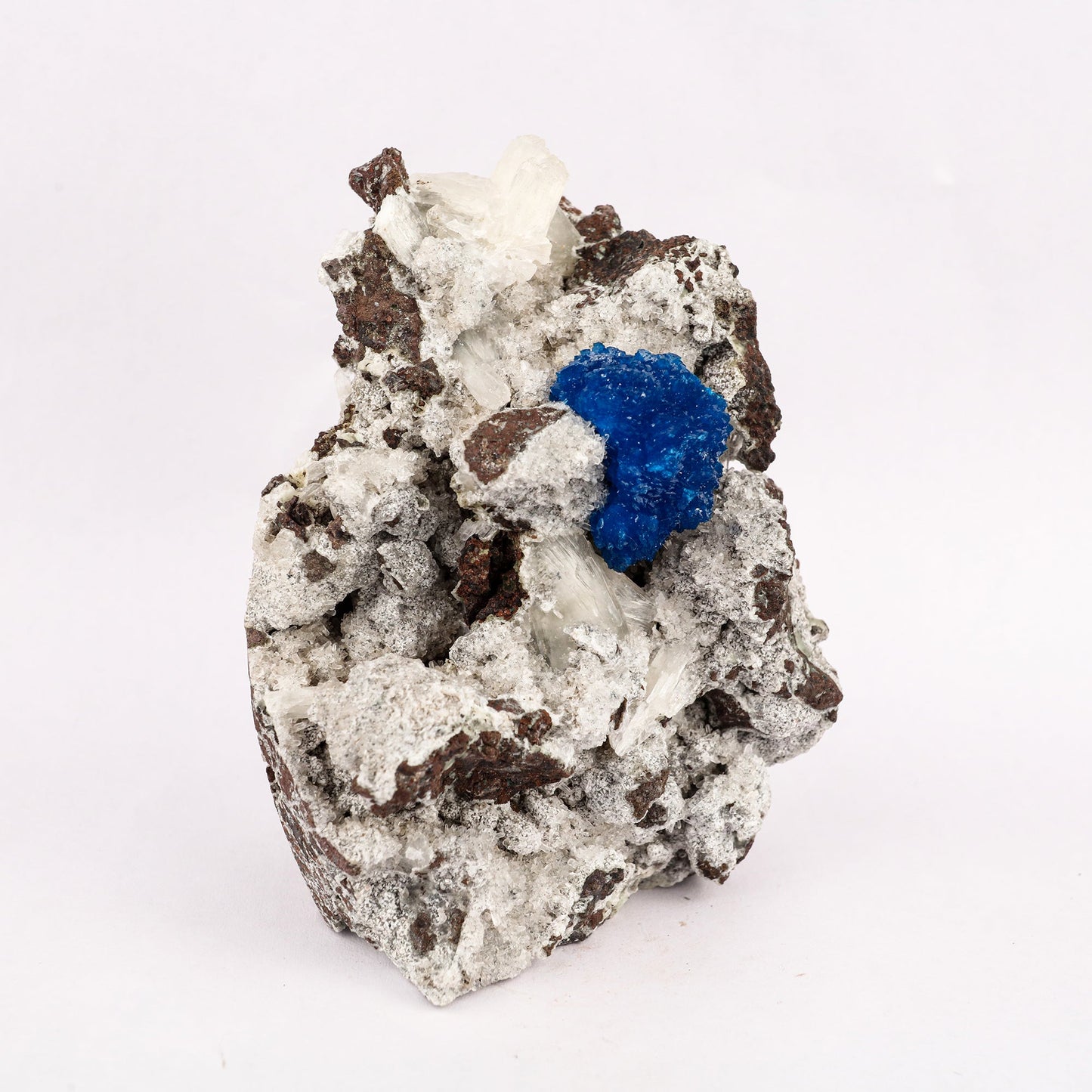 Cavansite on Heulandite (Rare Find) Free Standing Natural Mineral Specimen # B 6304