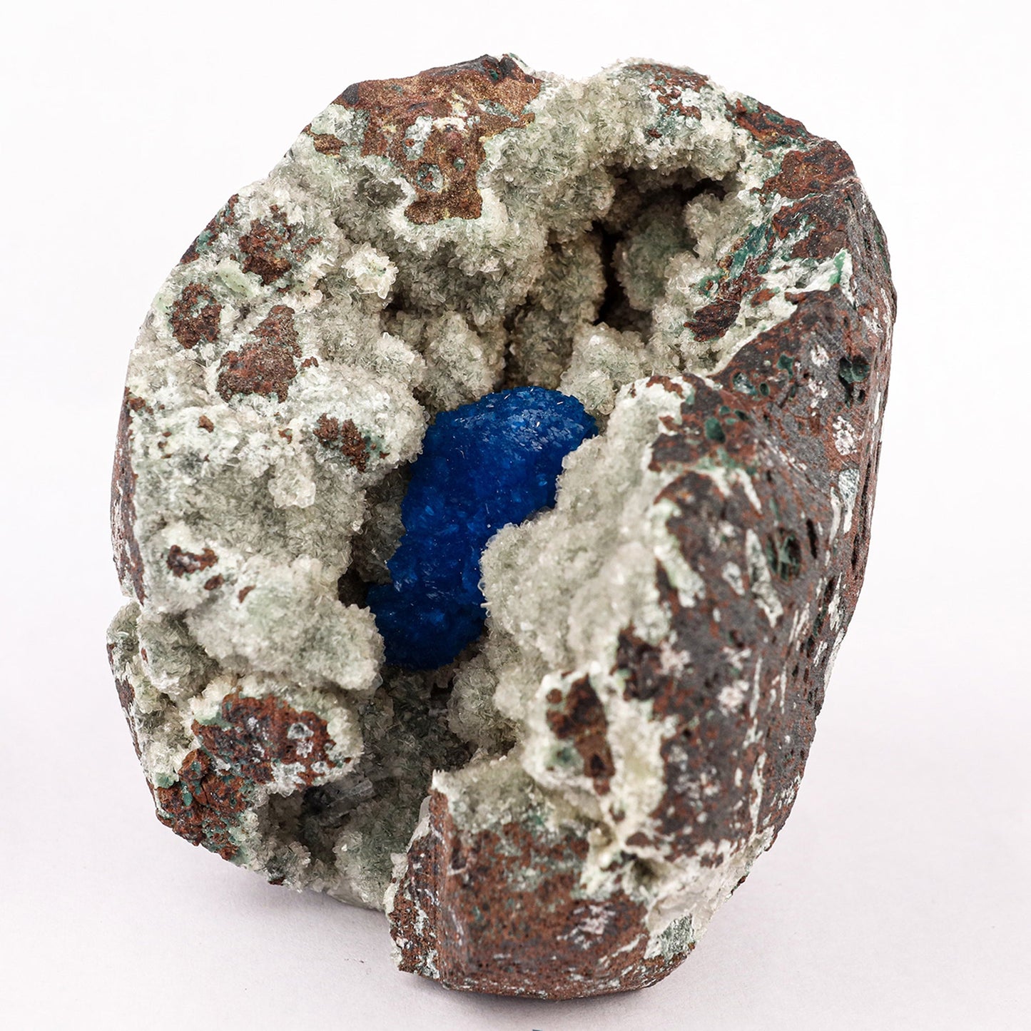 Cavansite on Heulandite (Rare Find) Free Standing Natural Mineral Specimen # B 6353