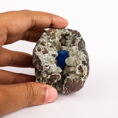 Cavansite on Heulandite (Rare Find) Free Standing Natural Mineral Specimen # B 6353