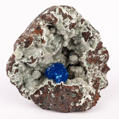 Cavansite on Heulandite (Rare Find) Free Standing Natural Mineral Specimen # B 6357