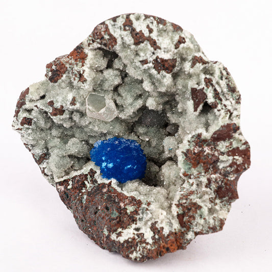 Cavansite on Heulandite (Rare Find) Free Standing Natural Mineral Specimen # B 6357