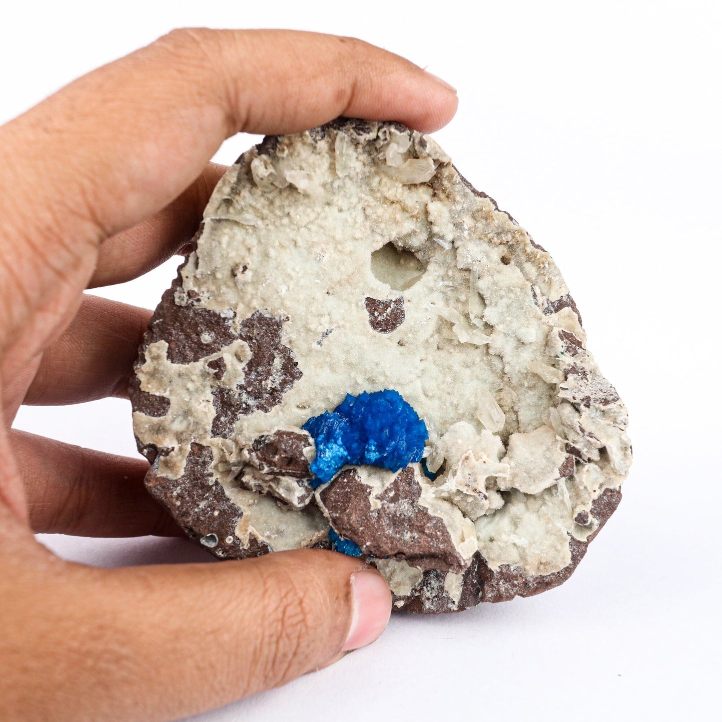 Cavansite on Heulandite (Rare Find) Free Standing Natural Mineral Specimen # B 6494