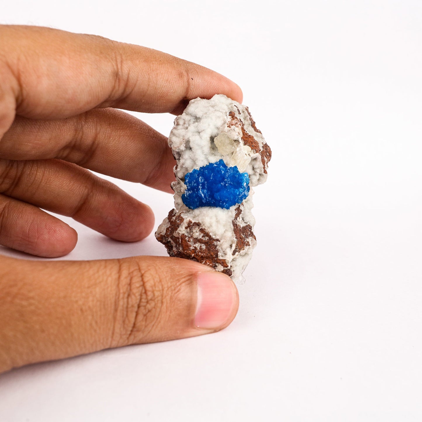 Cavansite on Heulandite (Rare Find) Natural Mineral Specimen # B 6383
