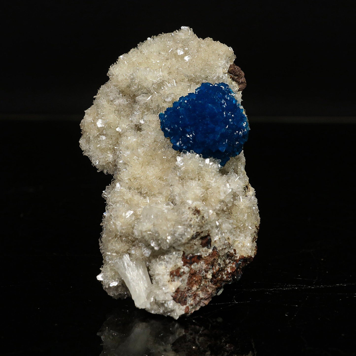 Cavansite on Heulandite (Rare Find) Natural Mineral Specimen # B 6756
