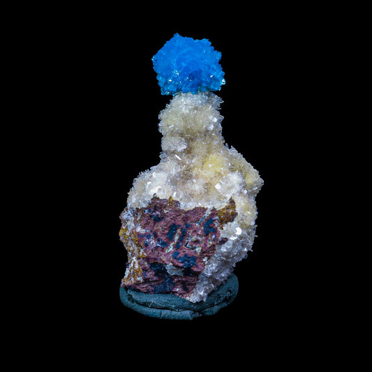 Cavansite on Heulandite (Rare Find) Natural Mineral Specimen # B 6950