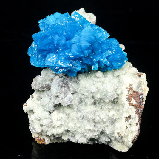 Cavansite on Heulandite Rare Natural Mineral Specimen