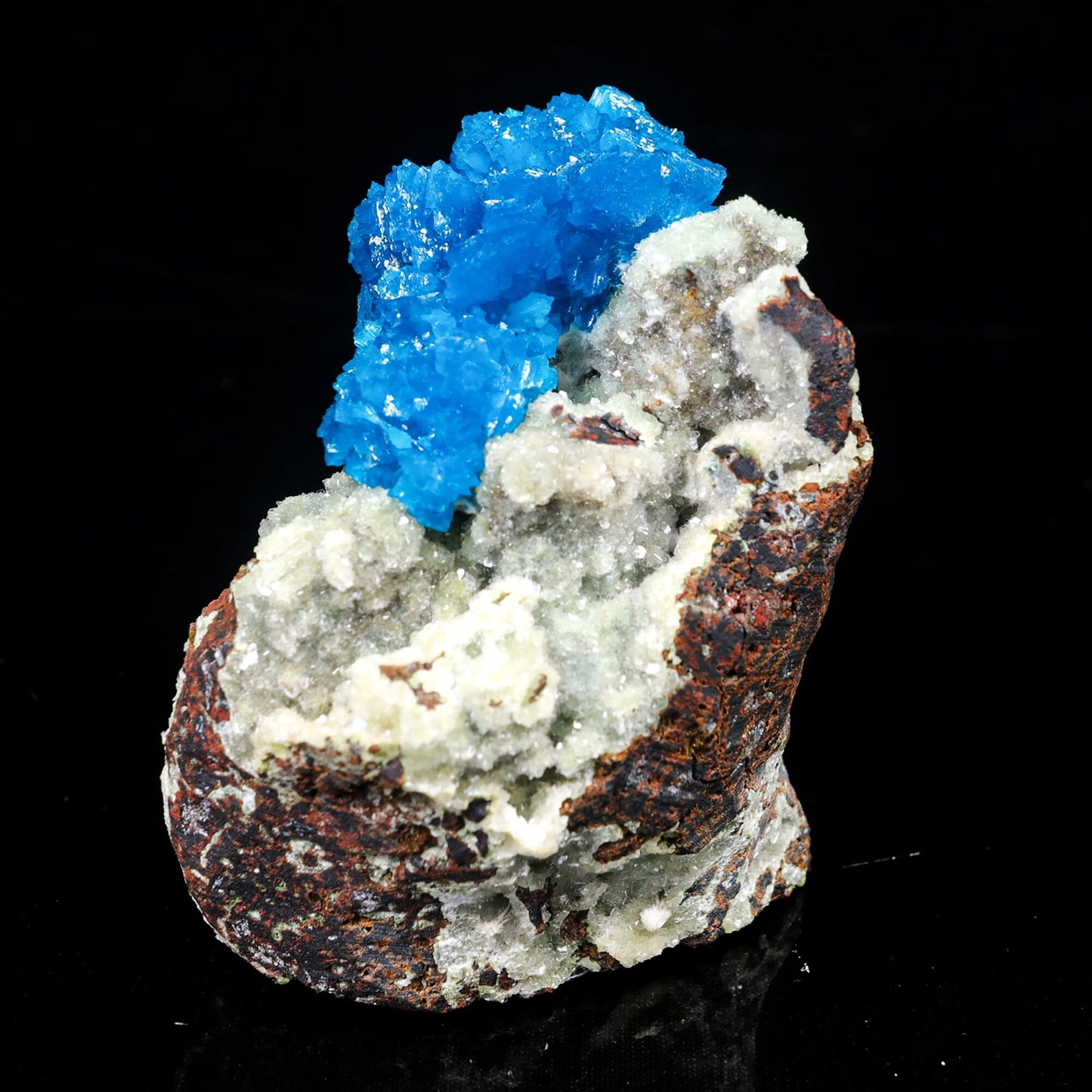 Cavansite on Heulandite Rare Natural Mineral Specimen