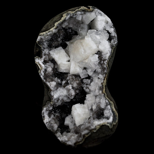 Chabazite Pesudeo Crystals inside Chalcedony Vug Natural Mineral Specimen  # B 4661