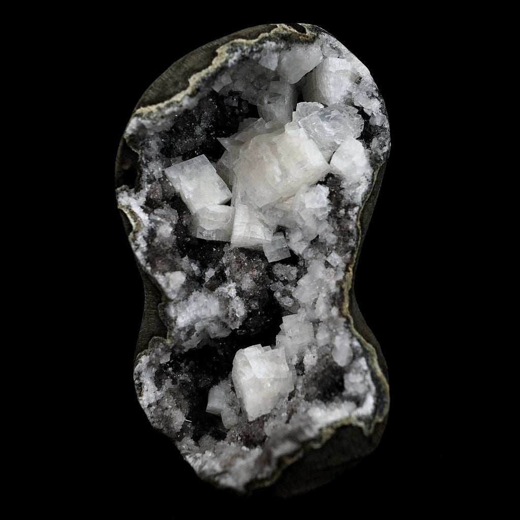 Chabazite Pesudeo Crystals inside Chalcedony Vug Natural Mineral Specimen  # B 4661