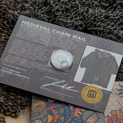 Medieval Chain Mail Ring - Display Card