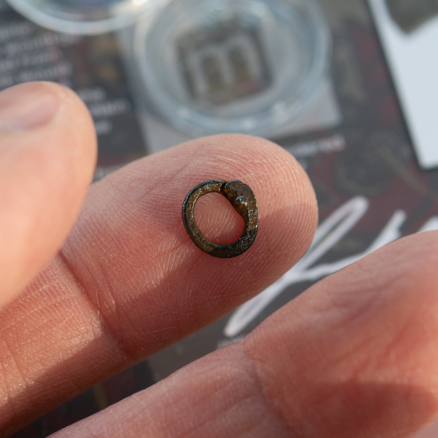 Medieval Chain Mail Ring - Display Card