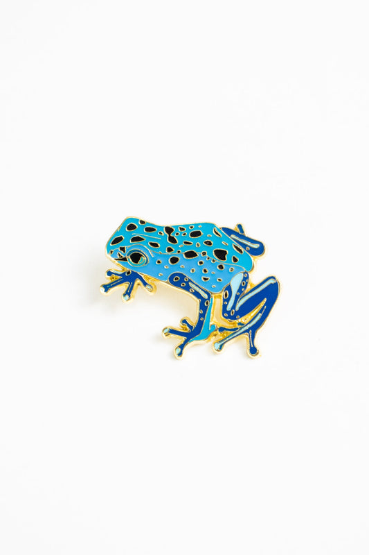 Cobalt Poison Dart Frog Enamel Pin - Pin from Stemcell Science Shop